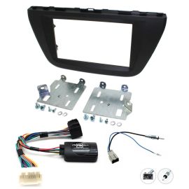 Suzuki SX4 S-Cross Double Din Fascia w/ Steering Controls Car Stereo Fitting Kit