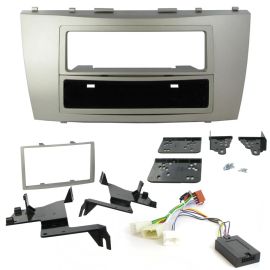 Double Din Fascia w/ Steering Controls Car Stereo Fitting Kit for Toyota Camry 2007-2010