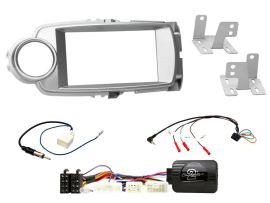 Double Din Fascia Steering Control Car Stereo Fitting Kit for Toyota Yaris 2012-2015 
