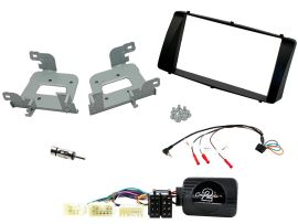 Double Din Fascia Car Stereo Fitting Kit Steering Control for Toyota Corolla 2003-2008