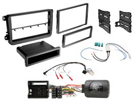 CTKVW22 Volkswagen Vehicles Matt Black Double/Single Din Car Stereo Fascia Complete Installation Fitting Kit