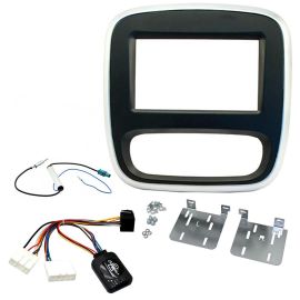 Vauxhall Vivaro 2014 Double Din Facia w/ Steering Control Car Stereo Fitting Kit