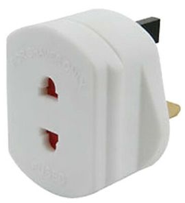 EU 2 Pin To 3 Pin UK Electric Shaver & Toothbrush Travel Plug Adaptor