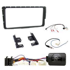 Fascia Double Din Fitting Kit & Steering Wheel Control for Toyota Hilux 2012 - 2015