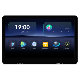 HM14A 14" FHD Android 11 Headrest Screen Player with Ambient Light Multiple Themes Screen Mirroring HDMI Port