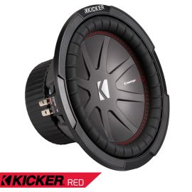 43CWR124 Kicker CompR Red 12" Inch DVC Bass 500W RMS Car Subwoofer - 4 Ohm