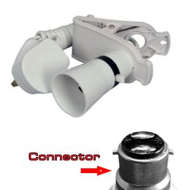 Tortoise vivarium CLIP ON for BAYONET CAP reptile basking heat light lamp holder