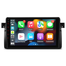 Android Multimedia Player with 9" Display Built-in Apple CarPlay and Android Auto Custom Fit for BMW E46