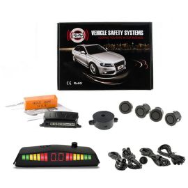ParkSafe 4 Eye Sensors Front Car Parking Sensor Kit With Display & Buzzer