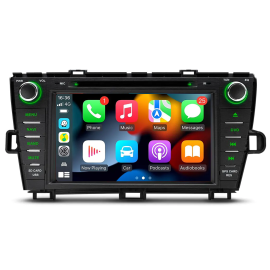 8" Android Car Stereo Bluetooth USB Aux Radio GPS Navigation Wifi Internet Multimedia System Built-in CarPlay Custom Fit for TOYOTA Prius
