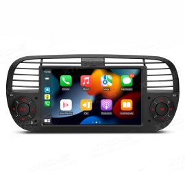 Android Multimedia Car Stereo with 7" Display Built-in Apple CarPlay & Android Auto Custom Fit for Fiat 500 2007-2015