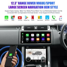 12.3" Car Android Multimedia Player with built-in Apple CarPlay & Android Auto for Range Rover L405 & Range Rover Sport L494 OEM Style