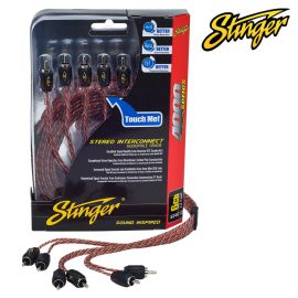 6 Channel Stinger 5 Metre  4000 Series Interconnect RCA Cable Lead