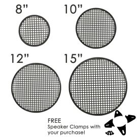8" 8 Inch 10" 10 Inch 12" 12 Inch 15" 15 Inch Subwoofer Grilles / Speaker Grill