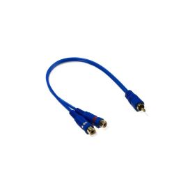 1 Male To 2 Female RCA Interconnector Y Leads