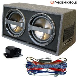 Phoenix Gold Dual Twin 12" 640W Subwoofer Active Box 