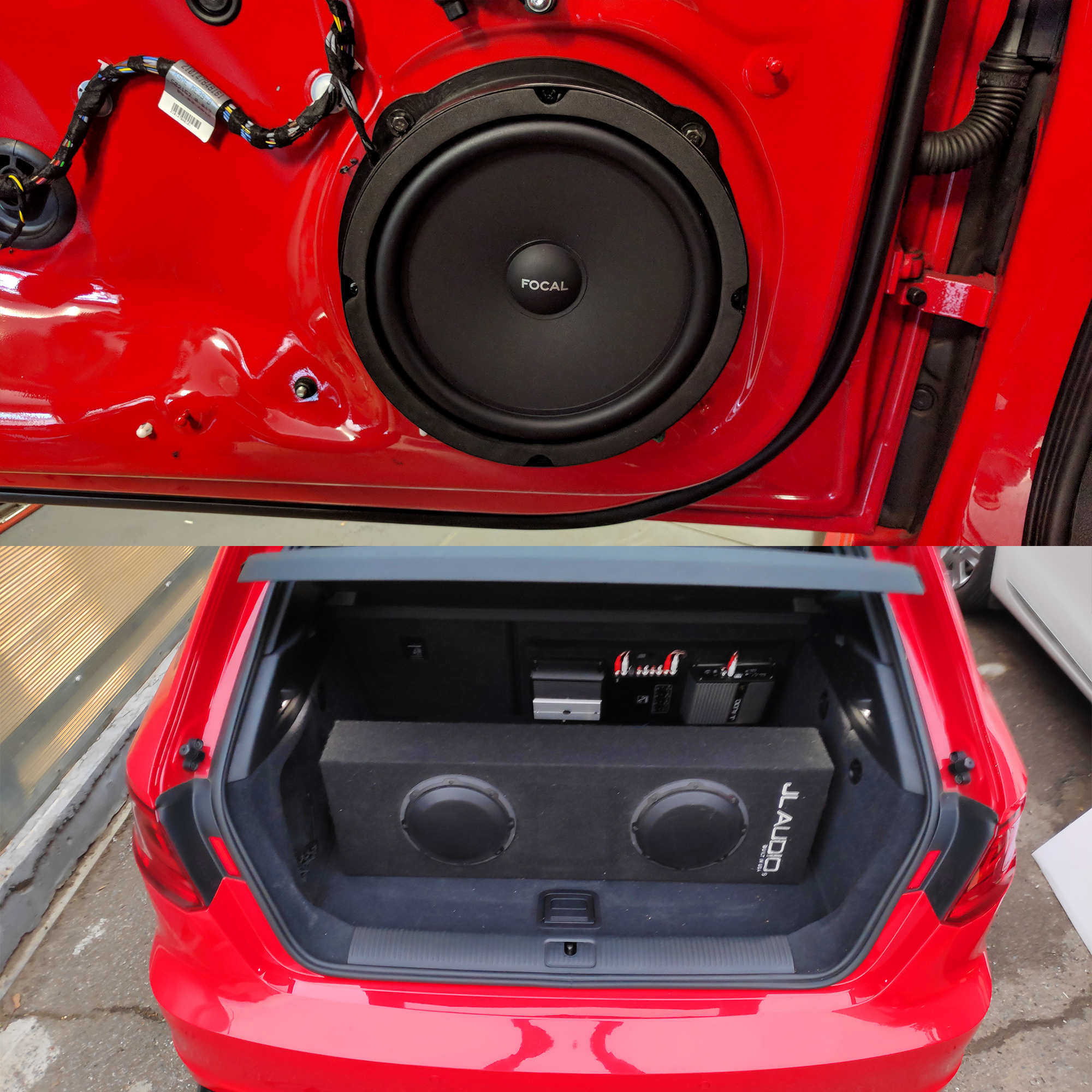 8 inch Focal Components 2x Amps Dsp Installed and Fitted in Audi RS3
